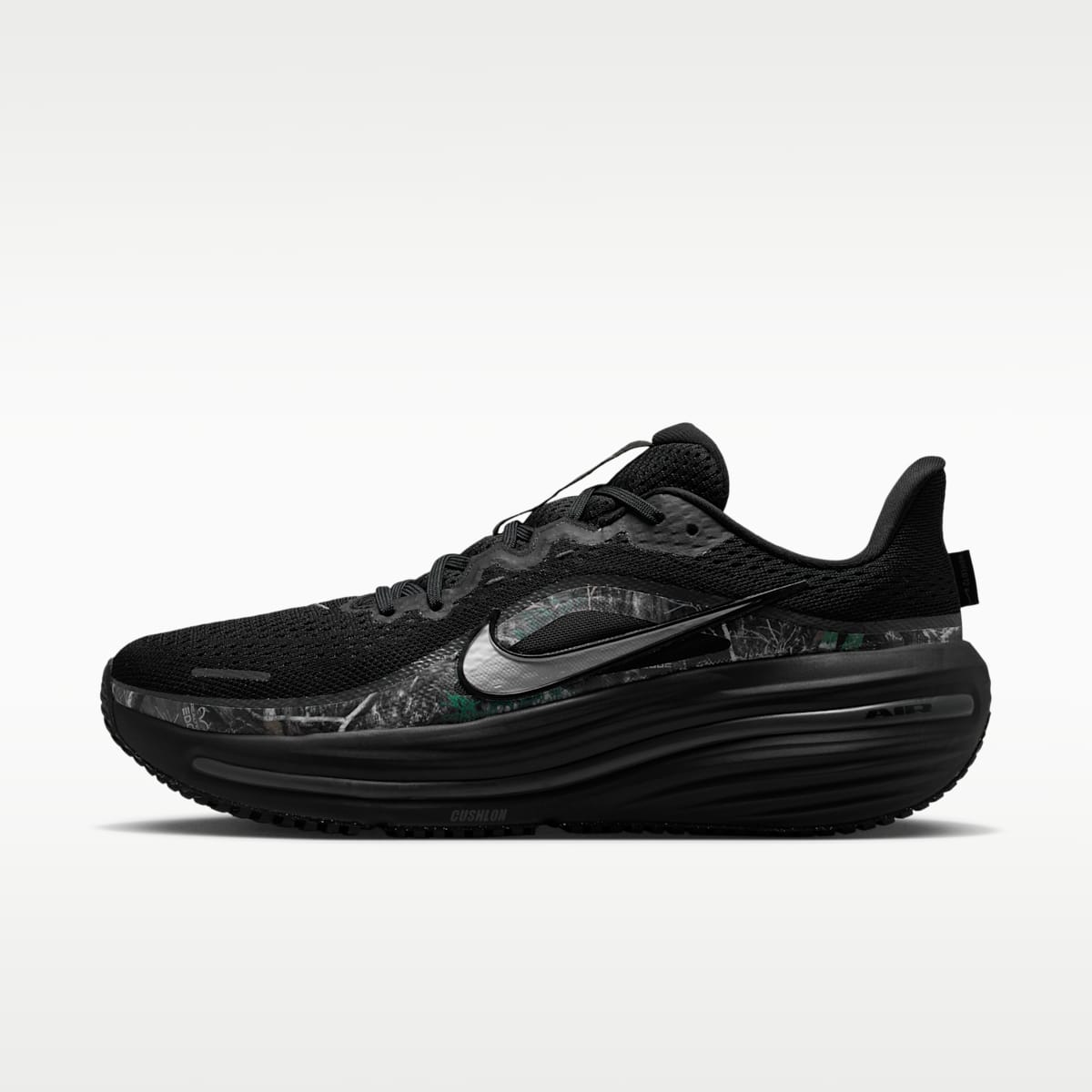 Nike Winflo 12 Men's Realtree® Road Running Shoes - Black/Iron Grey/Metallic Silver - Image 1