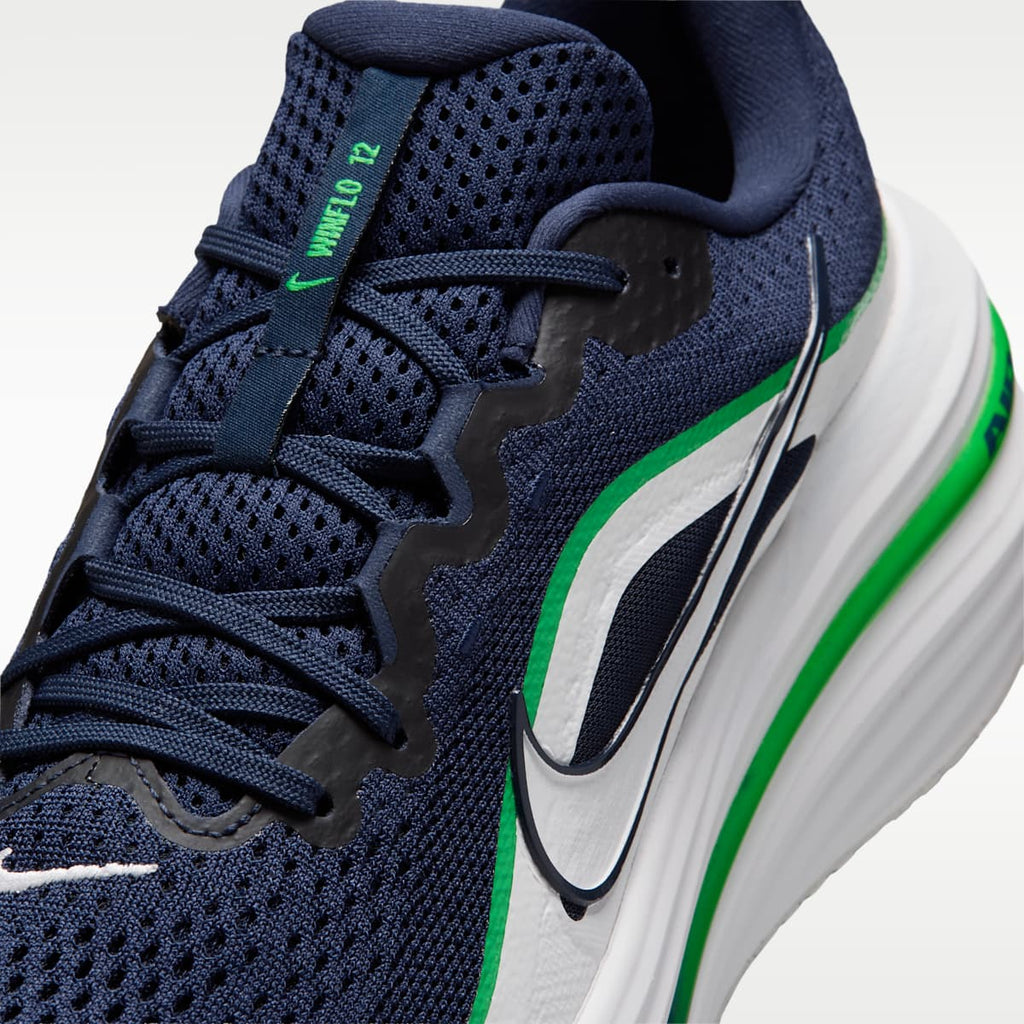 Nike Winflo 12 Men's Road Running Shoes (Wide) - Midnight Navy/Green Spark/Summit White - Image 7