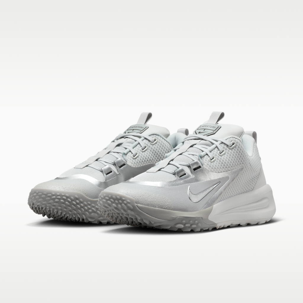 Women's Nike Cross Turf Men's Baseball Shoes - Photon Dust/Vast Grey/Metallic Silver