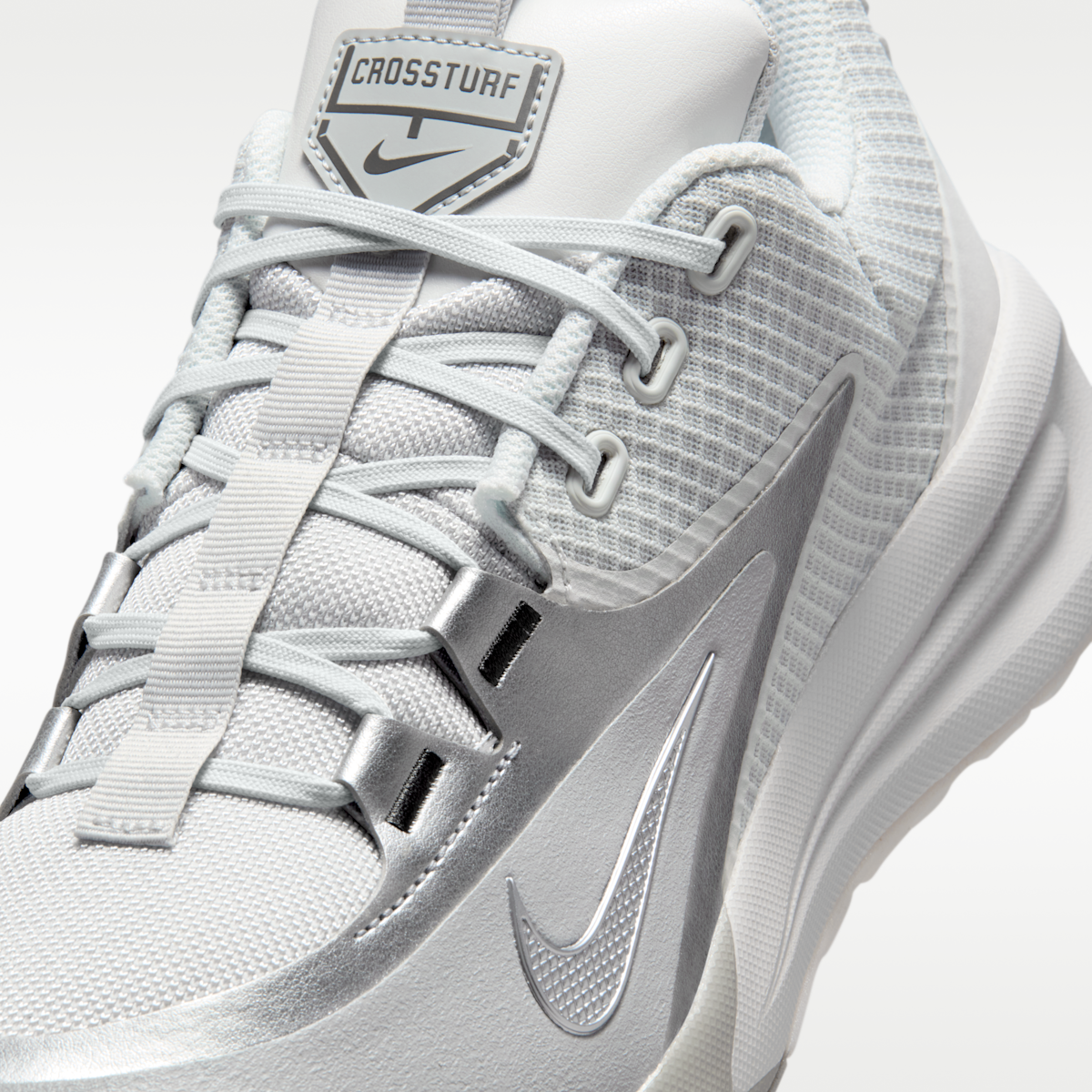 Women's Nike Cross Turf Men's Baseball Shoes - Photon Dust/Vast Grey/Metallic Silver