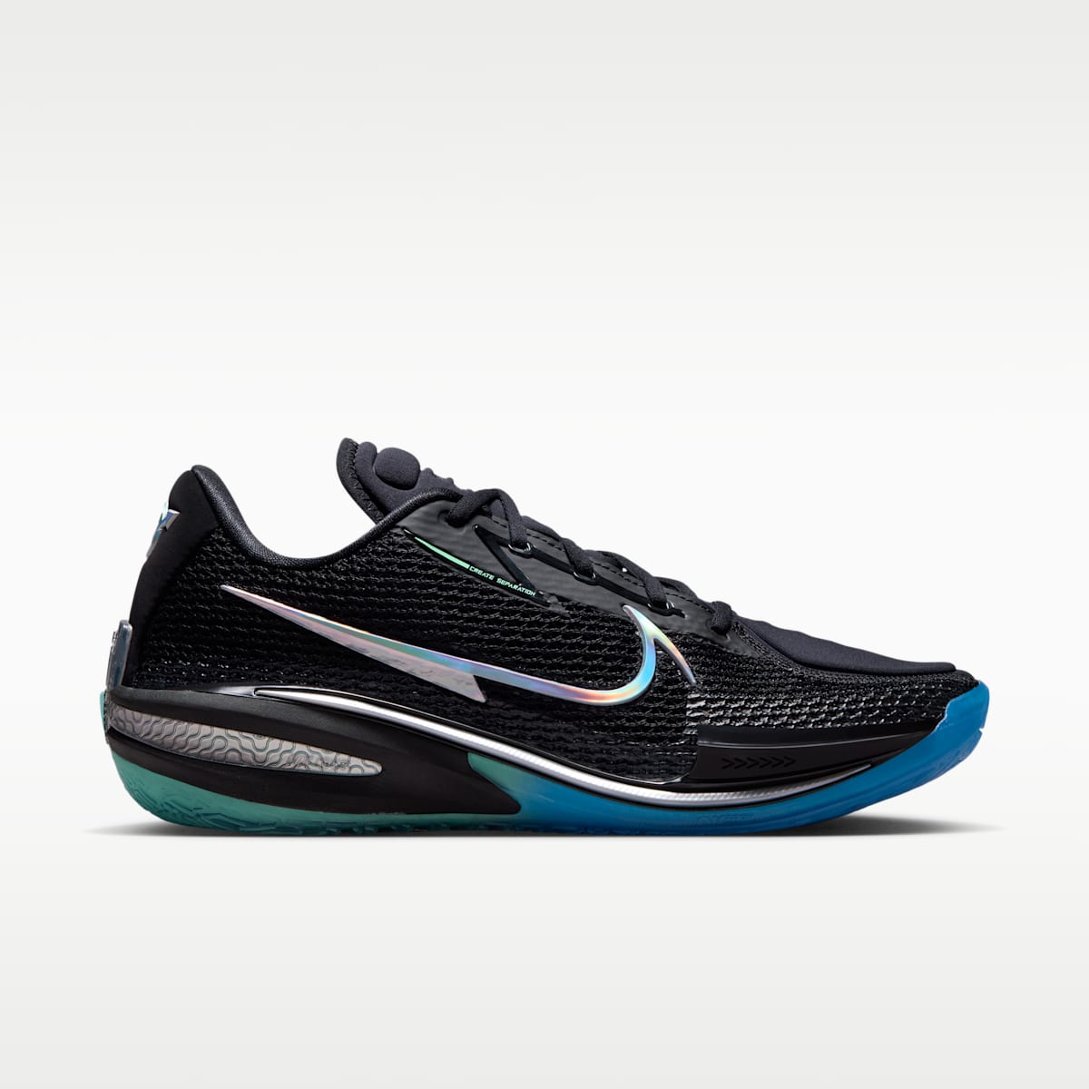 Nike G.T. Cut "Nike Nationals" Men's Basketball Shoes - Black/Green Glow/Blue Glow/Multi-Color - Image 3