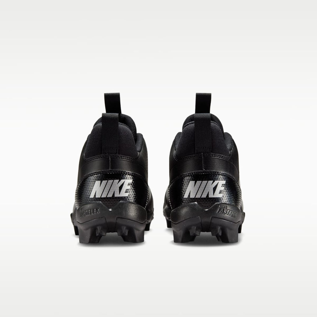 Nike Alpha Menace 4 Shark Football Cleats (Wide) - Black/Metallic Silver - Image 6