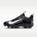 Nike Alpha Menace 4 Shark Football Cleats (Wide) - Black/Metallic Silver - Image 1