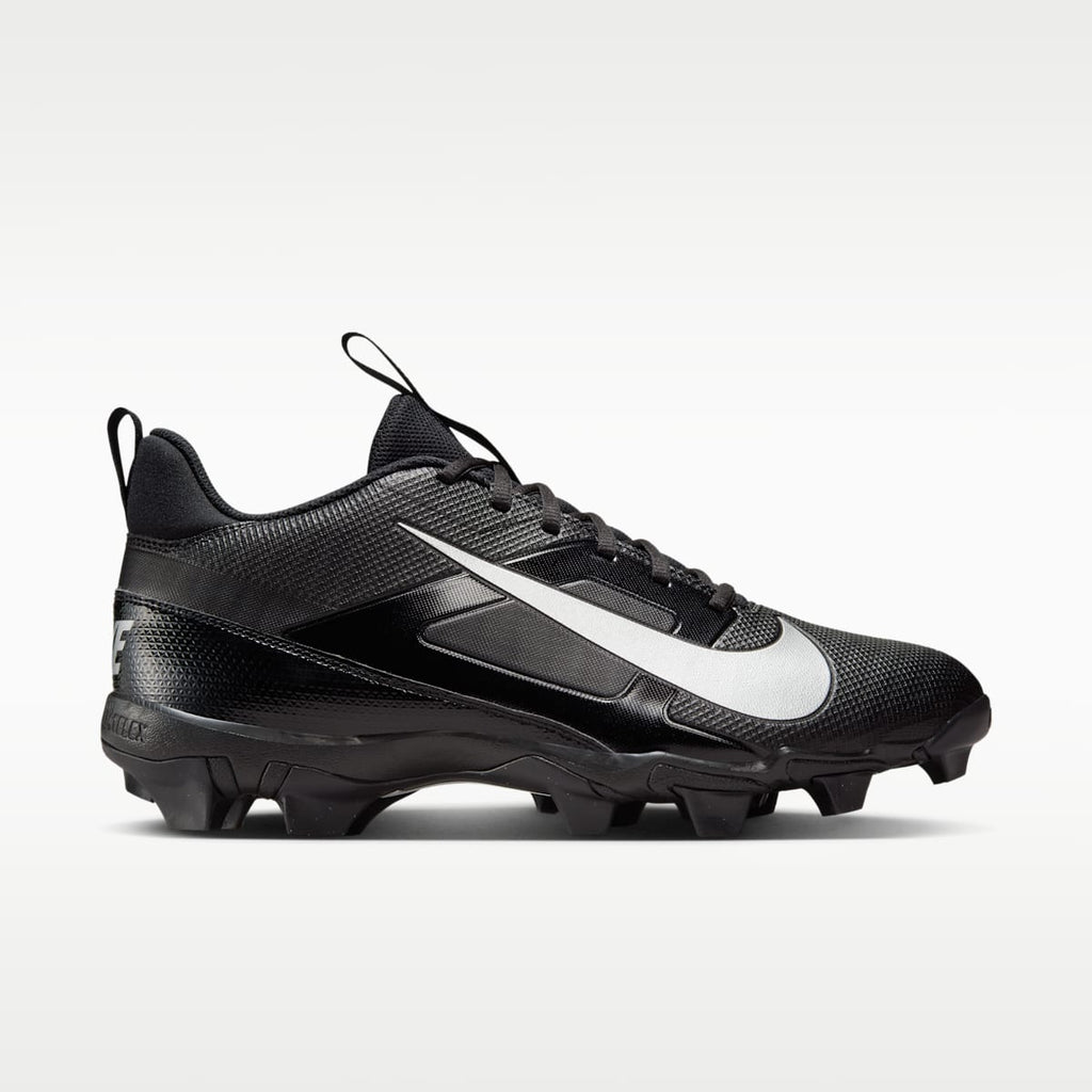 Nike Alpha Menace 4 Shark Football Cleats (Wide) - Black/Metallic Silver - Image 3