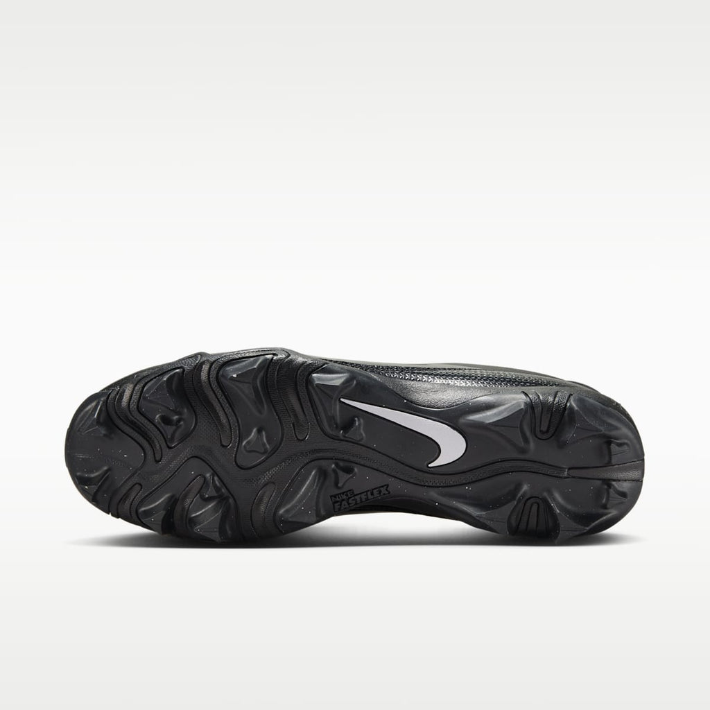 Nike Alpha Menace 4 Shark Football Cleats (Wide) - Black/Metallic Silver - Image 2