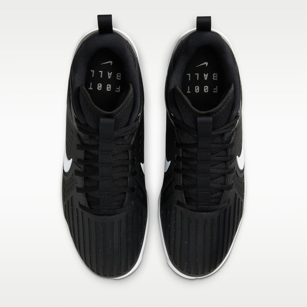 Nike Alpha Menace Strong Men's Football Cleats - Black/Metallic Silver/White - Image 4
