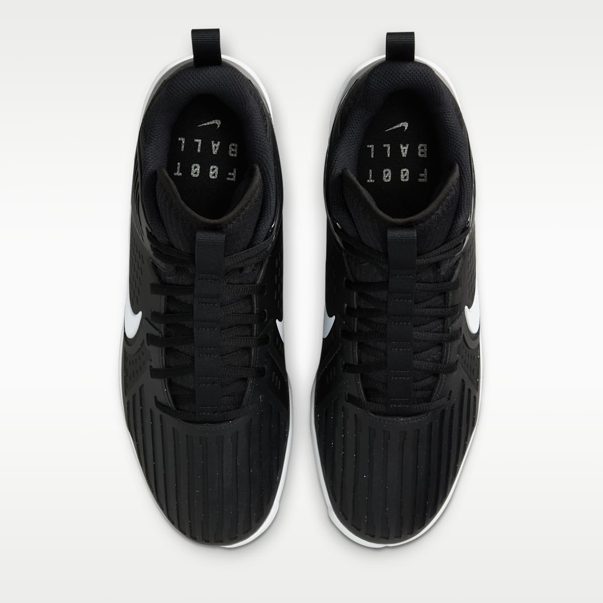 Nike Alpha Menace Strong Men's Football Cleats - Black/Metallic Silver/White - Image 4