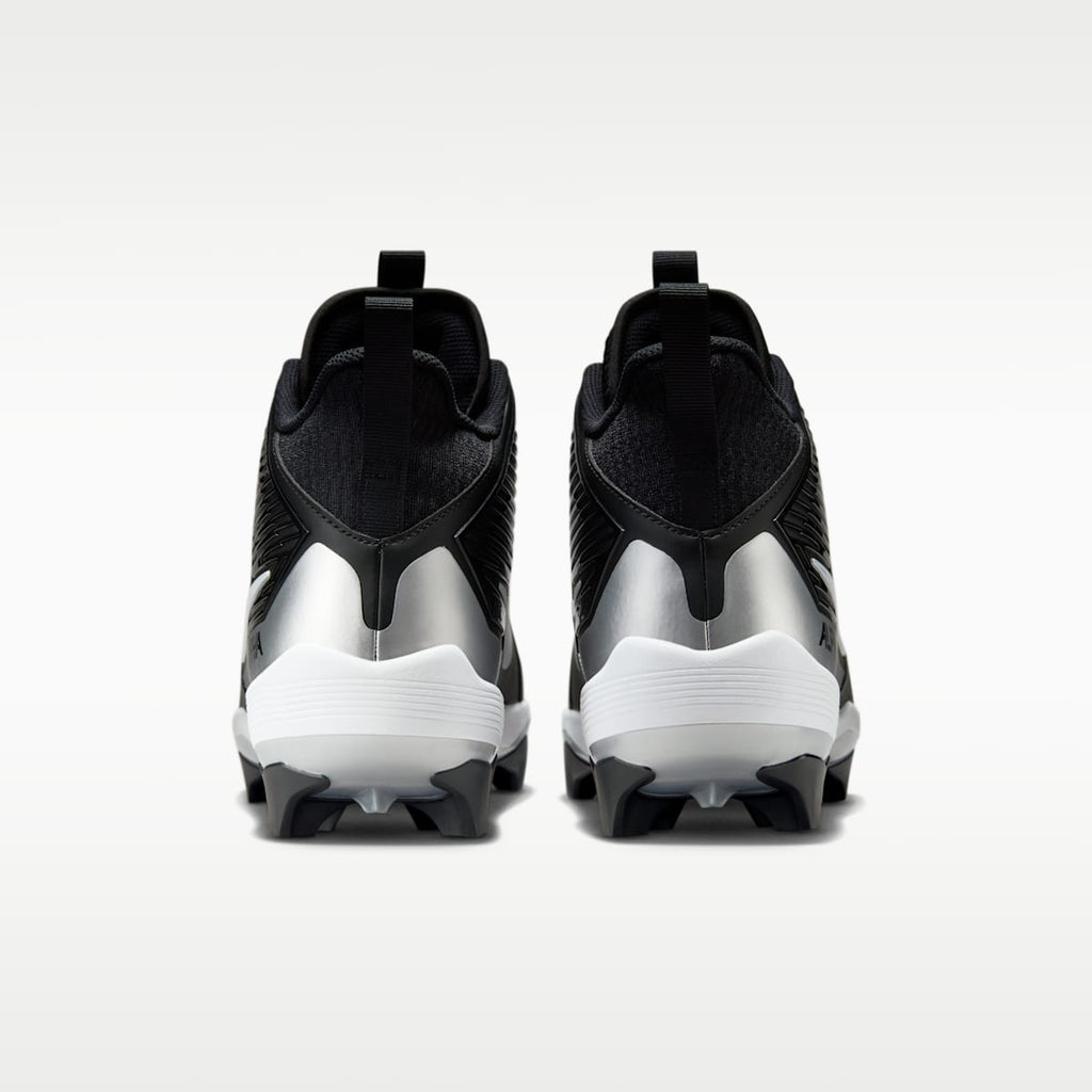 Nike Alpha Menace Strong Men's Football Cleats - Black/Metallic Silver/White - Image 6