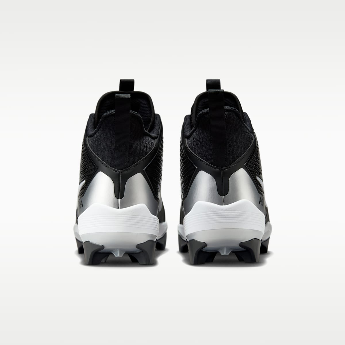 Nike Alpha Menace Strong Men's Football Cleats - Black/Metallic Silver/White - Image 6