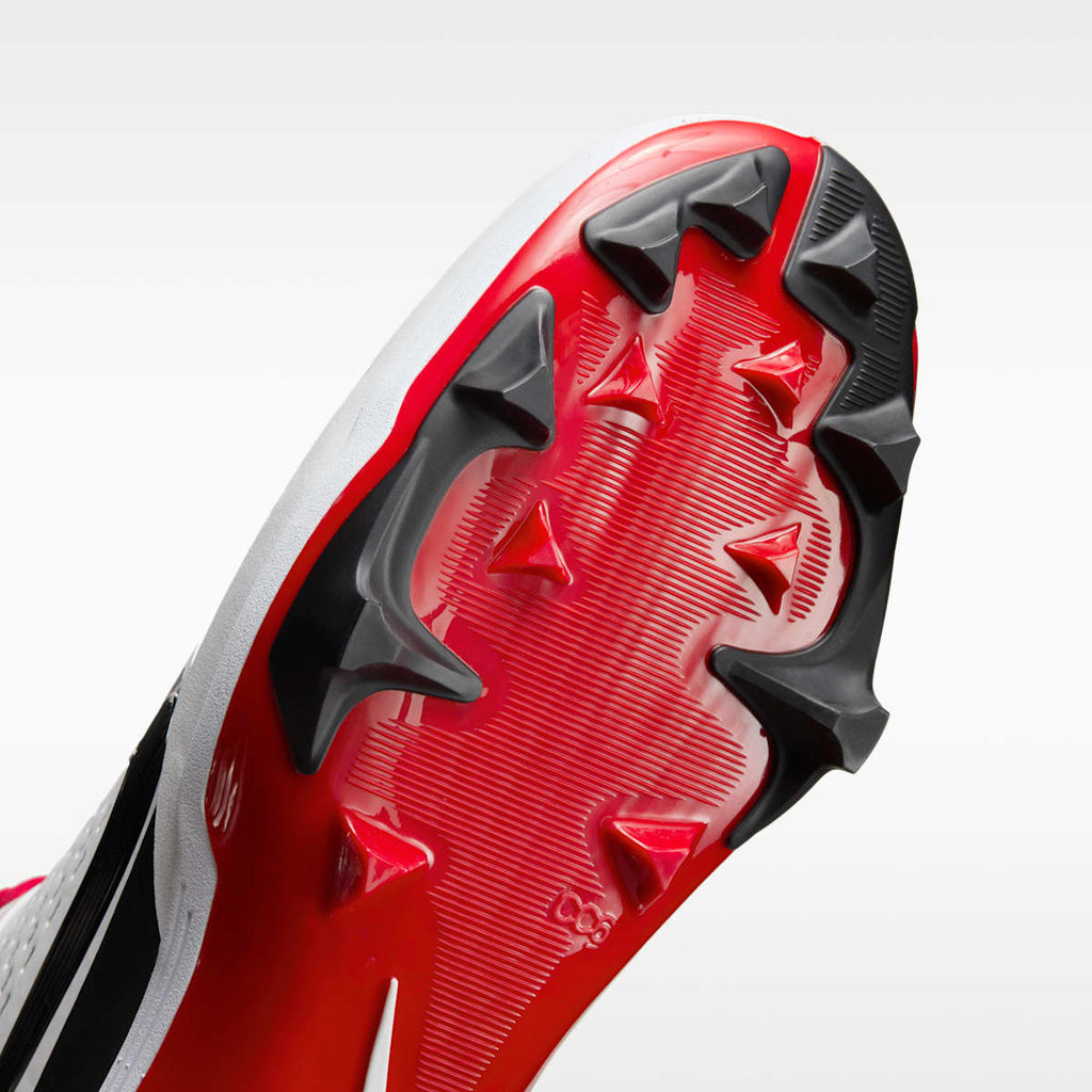 Nike Alpha Menace Strong Men's Football Cleats - White/University Red/Dark Smoke Grey/Black - Image 7