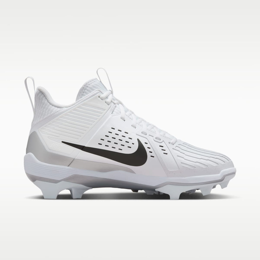 Nike Alpha Menace Strong Men's Football Cleats - White/Metallic Silver/Black - Image 3