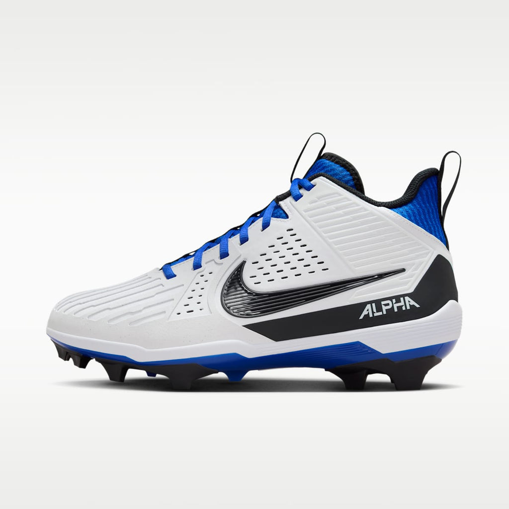 Nike Alpha Menace Strong Men's Football Cleats - White/Hyper Royal/Dark Smoke Grey/Black - Image 1