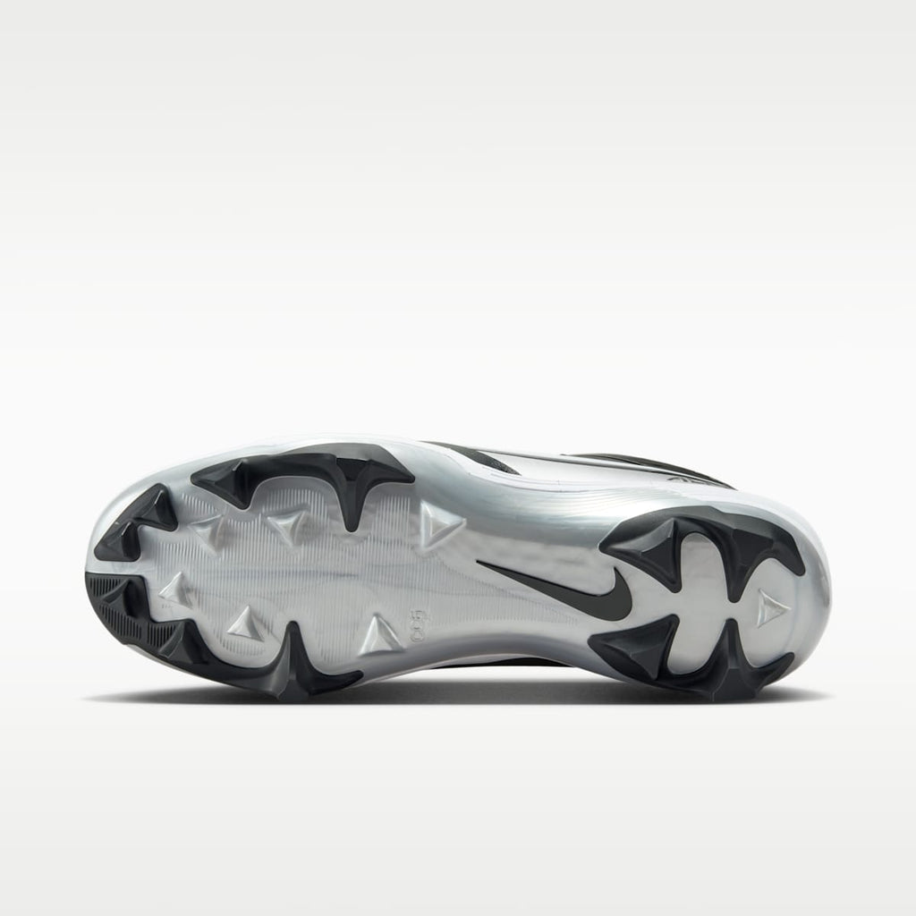 Nike Alpha Menace Strong Men's Football Cleats - Black/Metallic Silver/White - Image 2