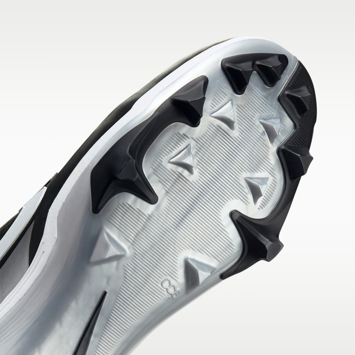 Nike Alpha Menace Strong Men's Football Cleats - Black/Metallic Silver/White - Image 7