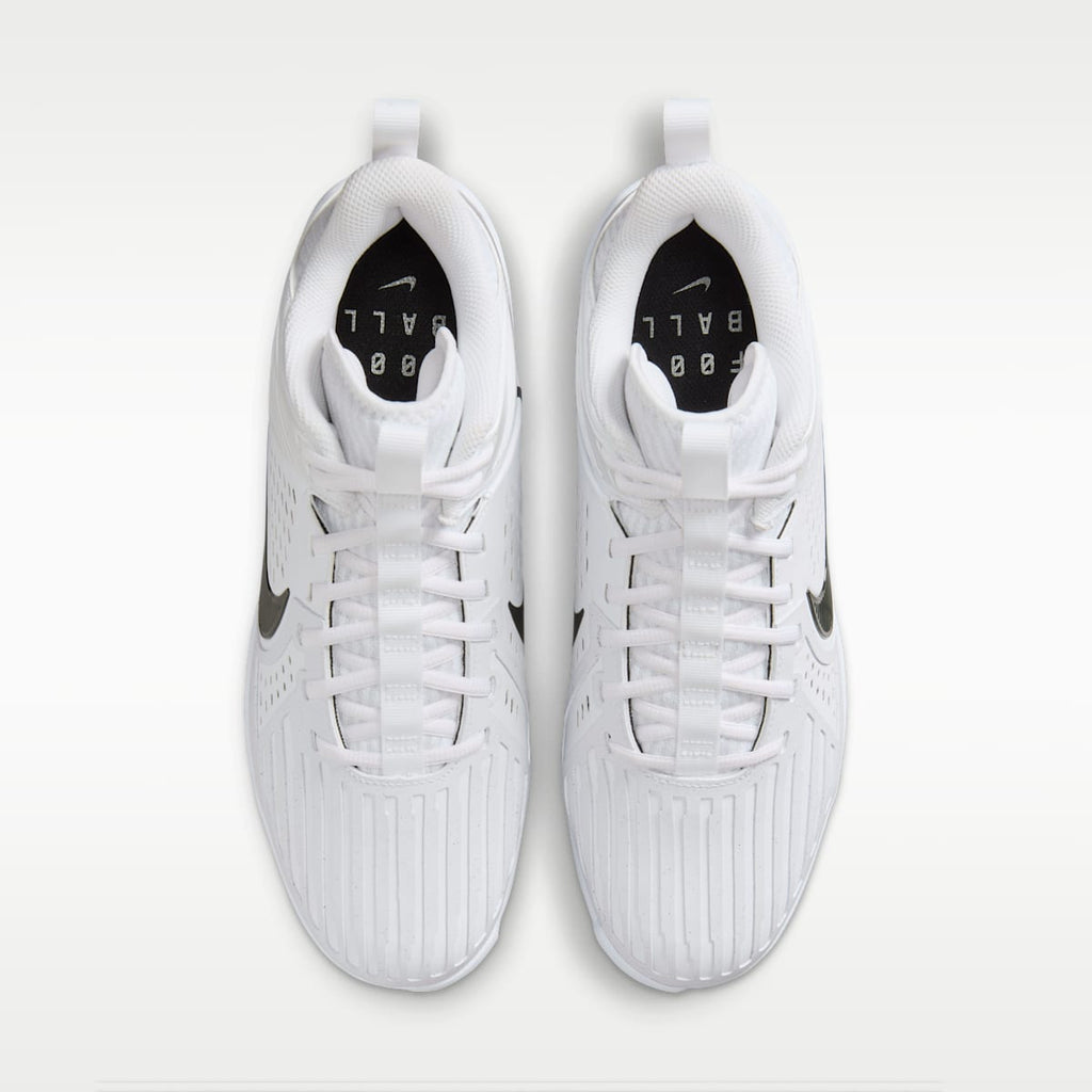 Nike Alpha Menace Strong Men's Football Cleats - White/Metallic Silver/Black - Image 4