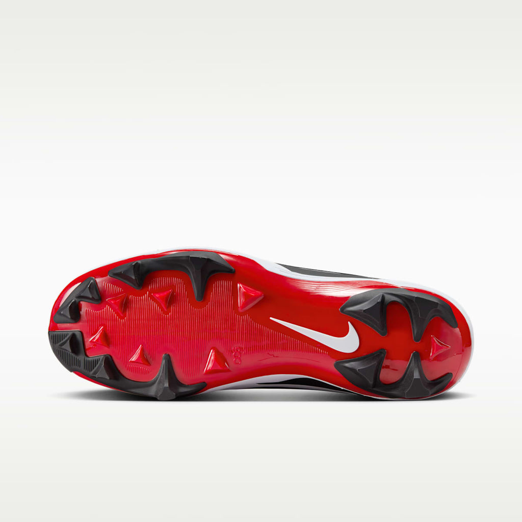 Nike Alpha Menace Strong Men's Football Cleats - White/University Red/Dark Smoke Grey/Black - Image 2