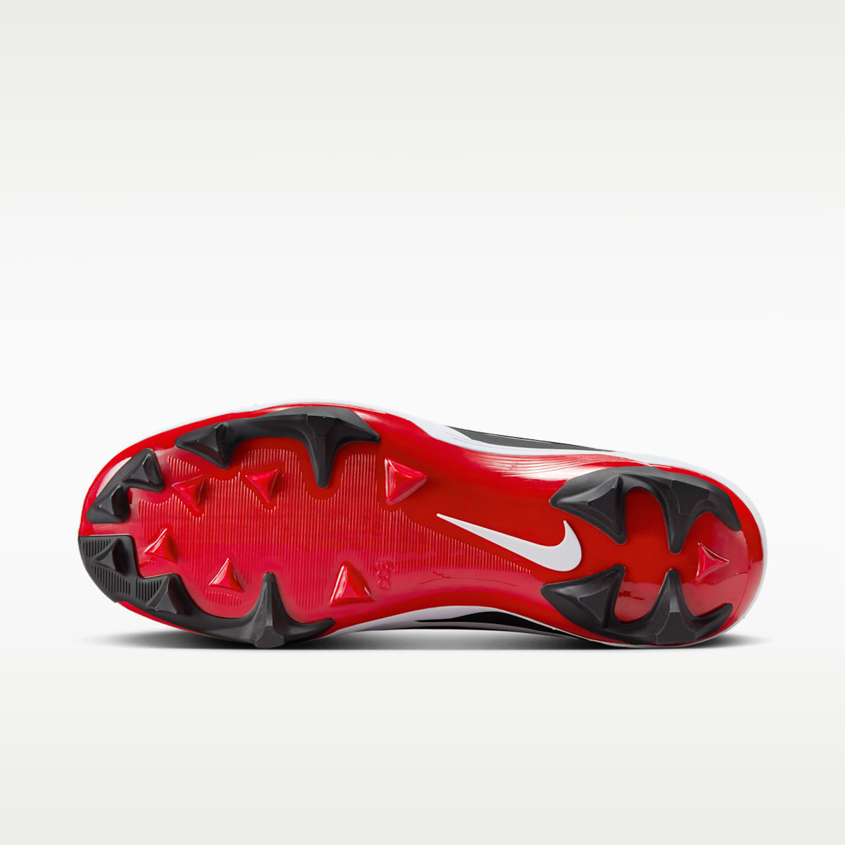 Nike Alpha Menace Strong Men's Football Cleats - White/University Red/Dark Smoke Grey/Black - Image 2