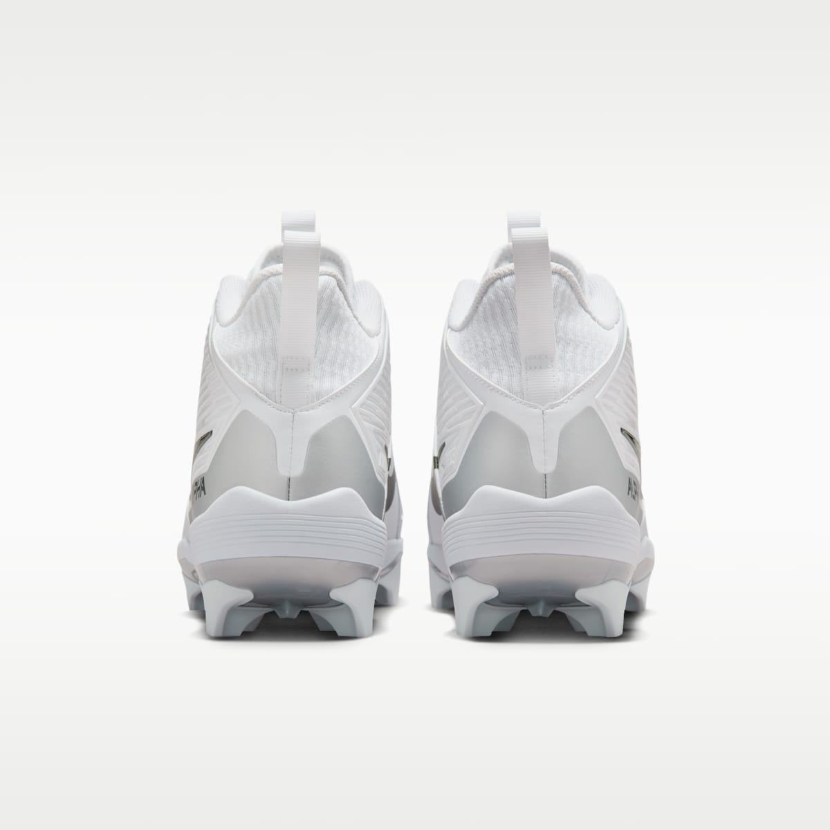 Nike Alpha Menace Strong Men's Football Cleats - White/Metallic Silver/Black - Image 6