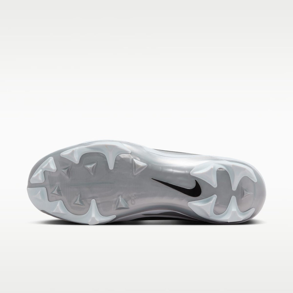 Nike Alpha Menace Strong Men's Football Cleats - White/Metallic Silver/Black - Image 2