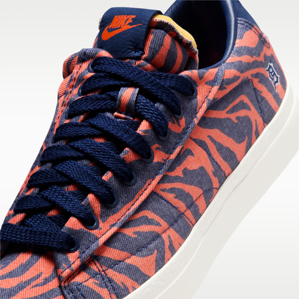 Nike Blazer Low x Book Men's Shoes - Safety Orange/Phantom/Blue Void - Image 7