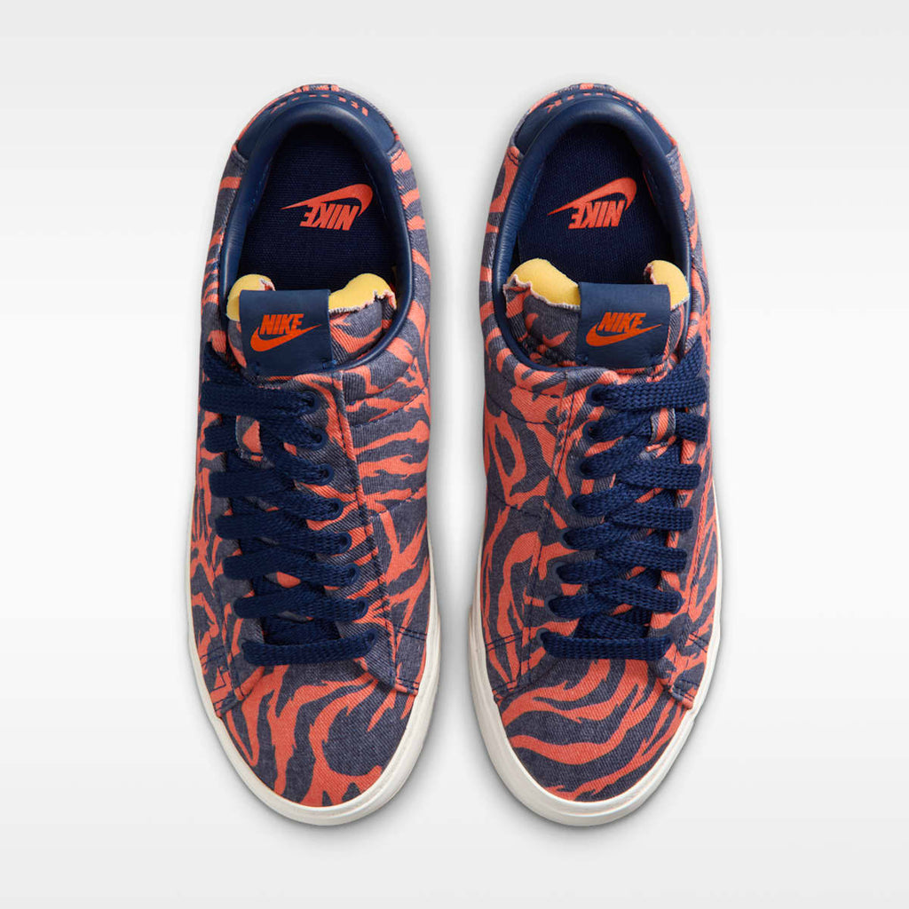 Nike Blazer Low x Book Men's Shoes - Safety Orange/Phantom/Blue Void - Image 4