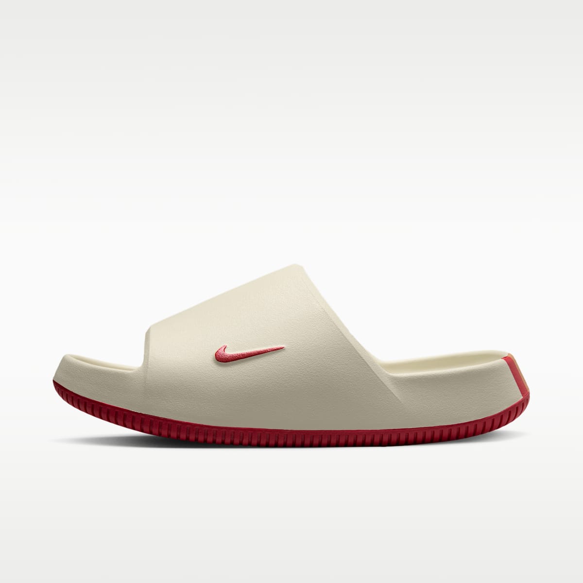 Nike Calm (San Francisco 49ers) Men's NFL Slides - Sail/Club Gold/Gym Red - Image 2