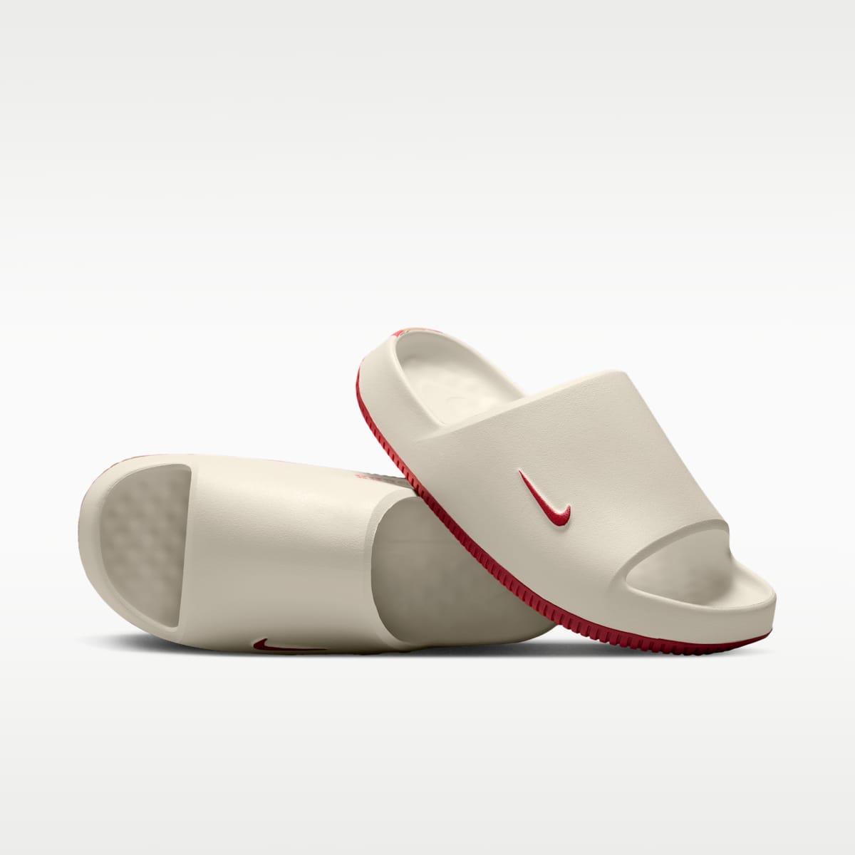 Nike Calm (San Francisco 49ers) Men's NFL Slides - Sail/Club Gold/Gym Red - Image 1