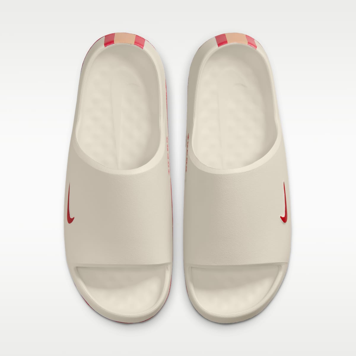 Nike Calm (San Francisco 49ers) Men's NFL Slides - Sail/Club Gold/Gym Red - Image 5