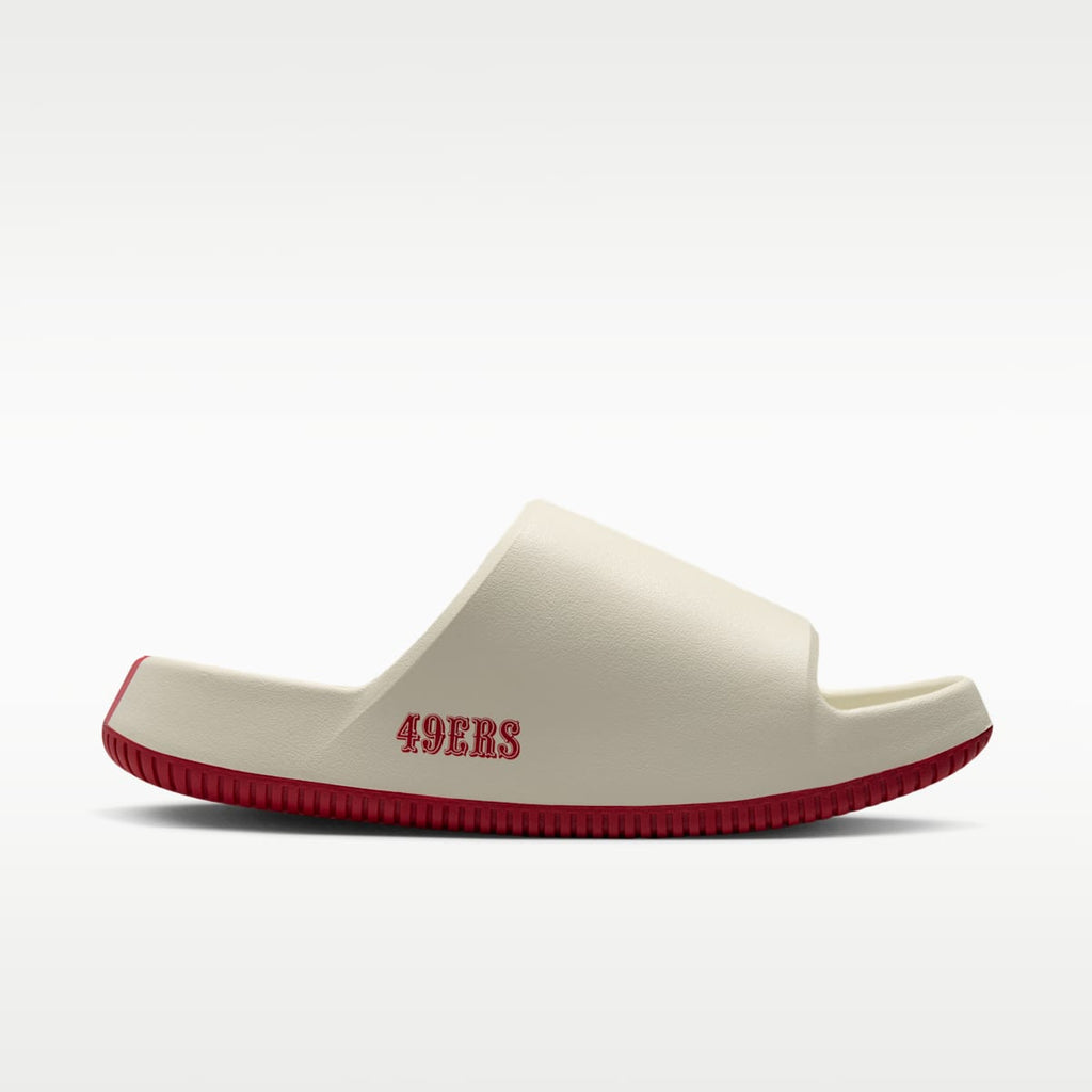 Nike Calm (San Francisco 49ers) Men's NFL Slides - Sail/Club Gold/Gym Red - Image 4