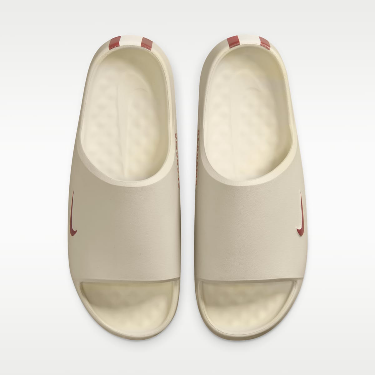 Nike Calm (Alabama) Men's College Slides - Sail/Sail/Team Crimson - Image 5