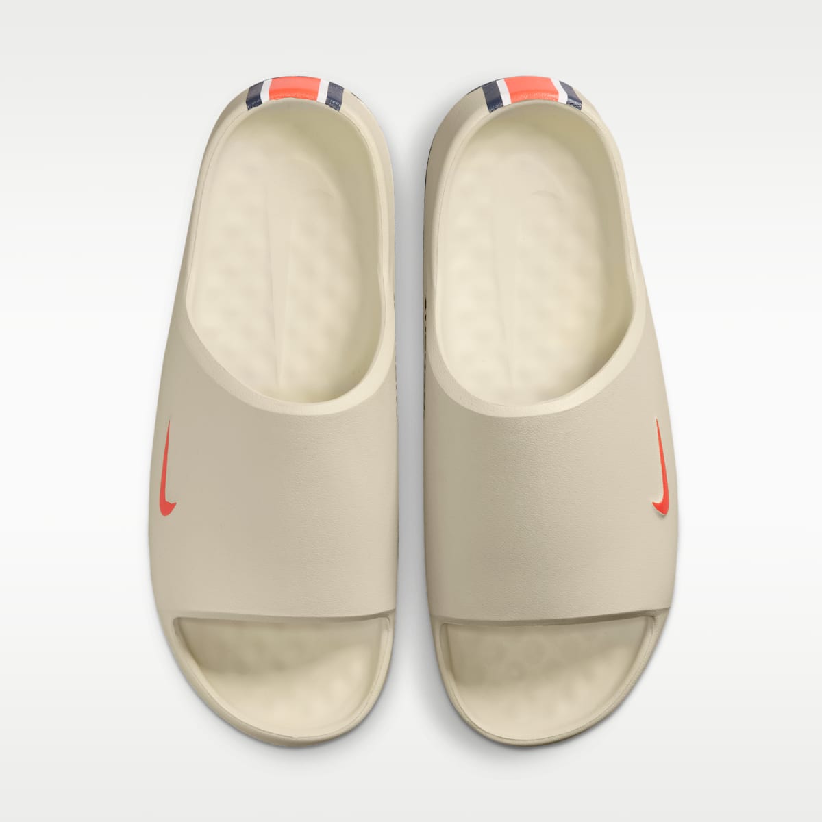 Nike Calm (Auburn) Men's College Slides - Sail/Sail/Team Orange - Image 5