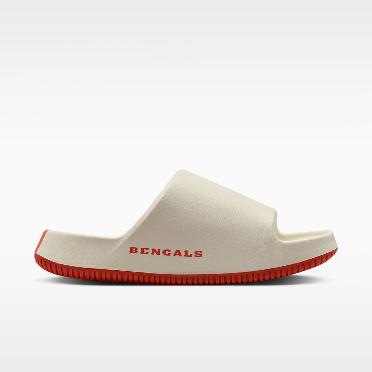 Nike Calm (Cincinnati Bengals) Men's NFL Slides - Sail/Black/University Orange - Image 4