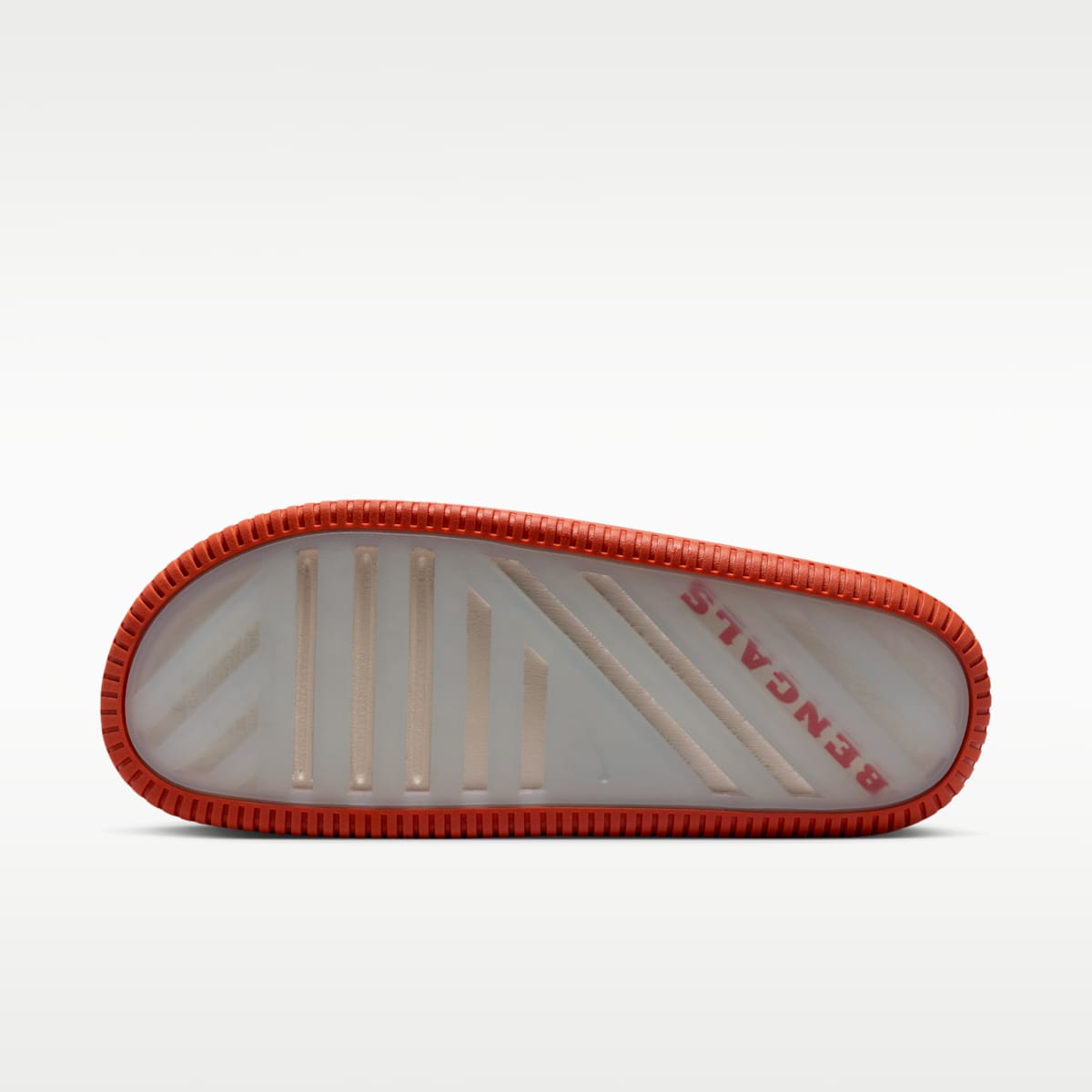 Nike Calm (Cincinnati Bengals) Men's NFL Slides - Sail/Black/University Orange - Image 3