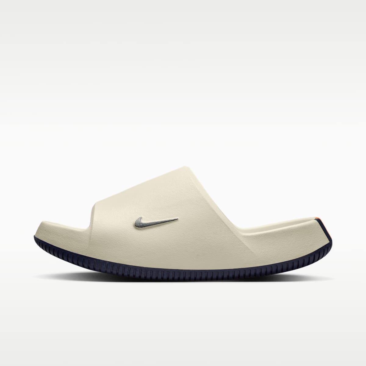 Nike Calm (Denver Broncos) Men's NFL Slides - Sail/Brilliant Orange/College Navy - Image 2
