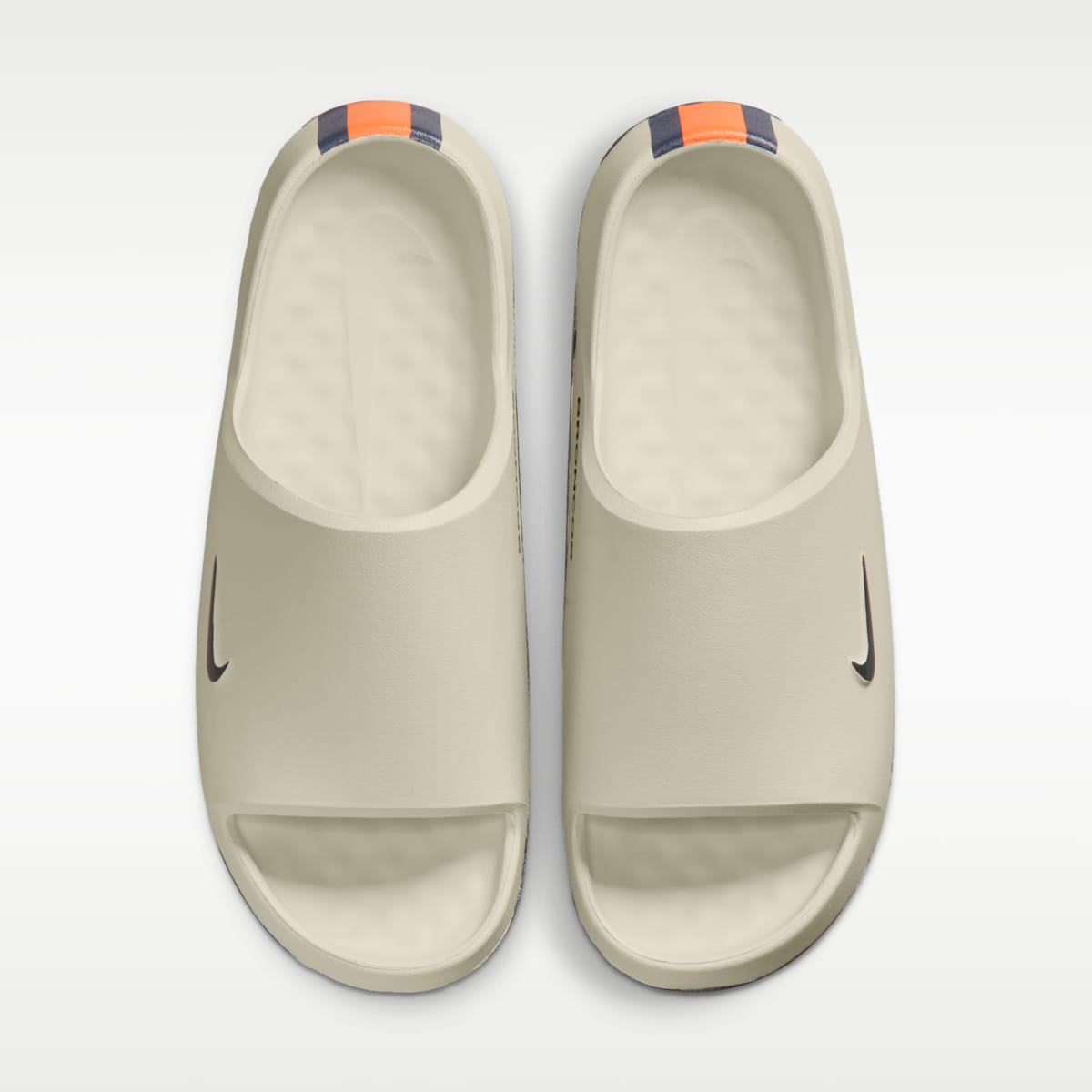 Nike Calm (Denver Broncos) Men's NFL Slides - Sail/Brilliant Orange/College Navy - Image 5