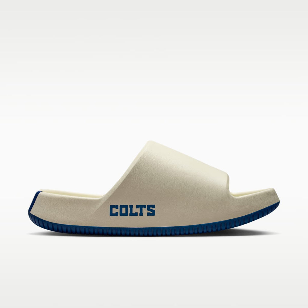 Nike Calm (Indianapolis Colts) Men's NFL Slides - Sail/White/Gym Blue - Image 4