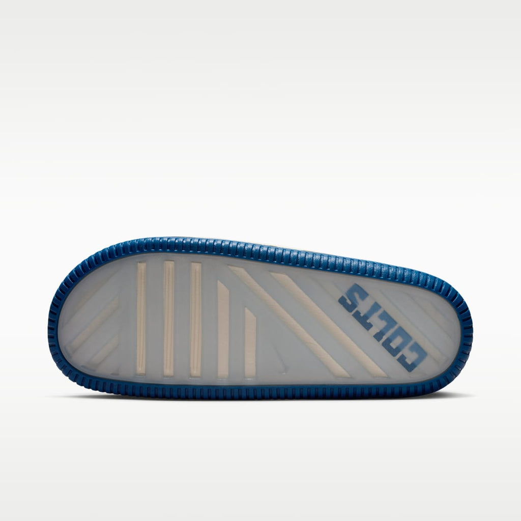Nike Calm (Indianapolis Colts) Men's NFL Slides - Sail/White/Gym Blue - Image 3