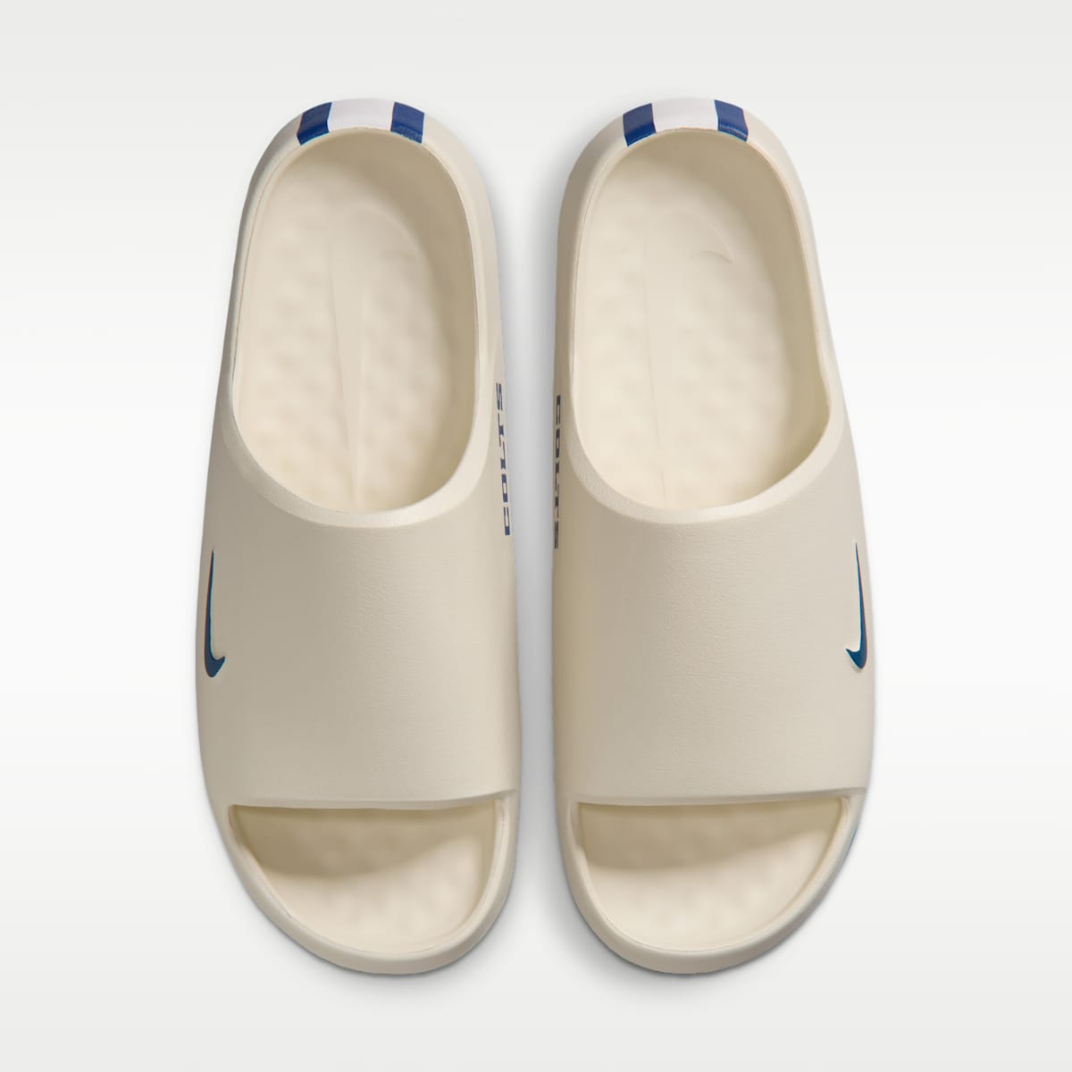 Nike Calm (Indianapolis Colts) Men's NFL Slides - Sail/White/Gym Blue - Image 5