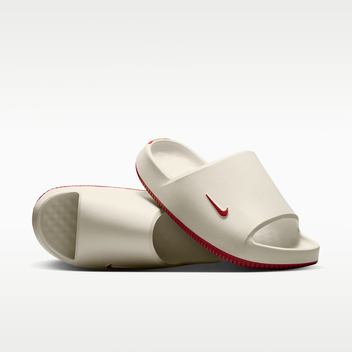 Nike Calm (Washington Commanders) Men's NFL Slides - Sail/University Gold/Team Red - Image 1