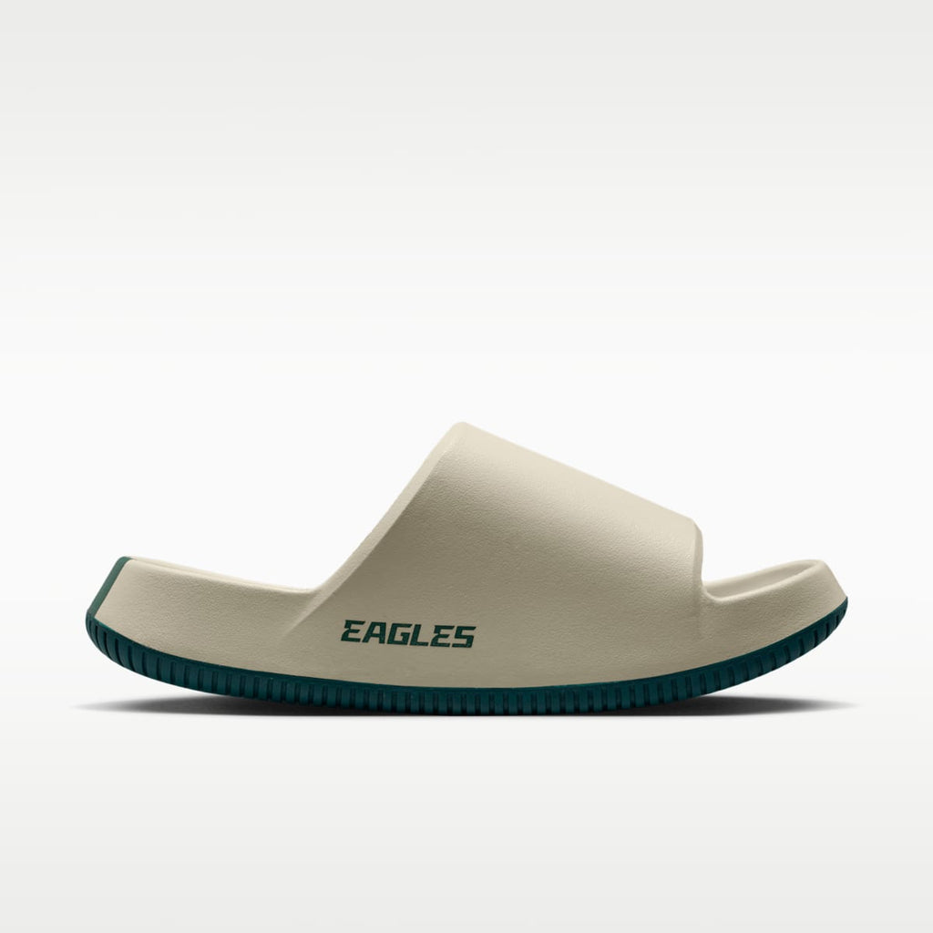 Nike Calm (Philadelphia Eagles) Men's NFL Slides - Sail/Medium Silver/Sport Teal - Image 4