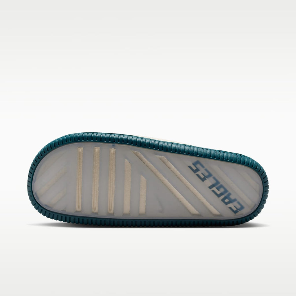 Nike Calm (Philadelphia Eagles) Men's NFL Slides - Sail/Medium Silver/Sport Teal - Image 3