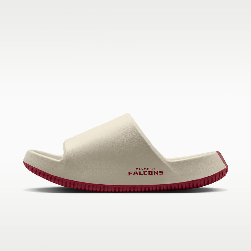 Nike Calm (Atlanta Falcons) Men's NFL Slides - Sail/Black/Gym Red - Image 2