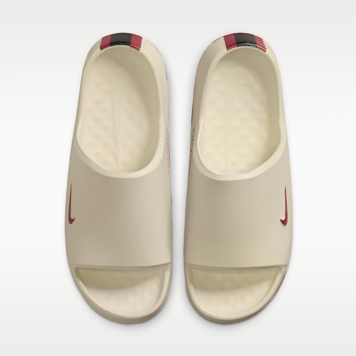 Nike Calm (Atlanta Falcons) Men's NFL Slides - Sail/Black/Gym Red - Image 5