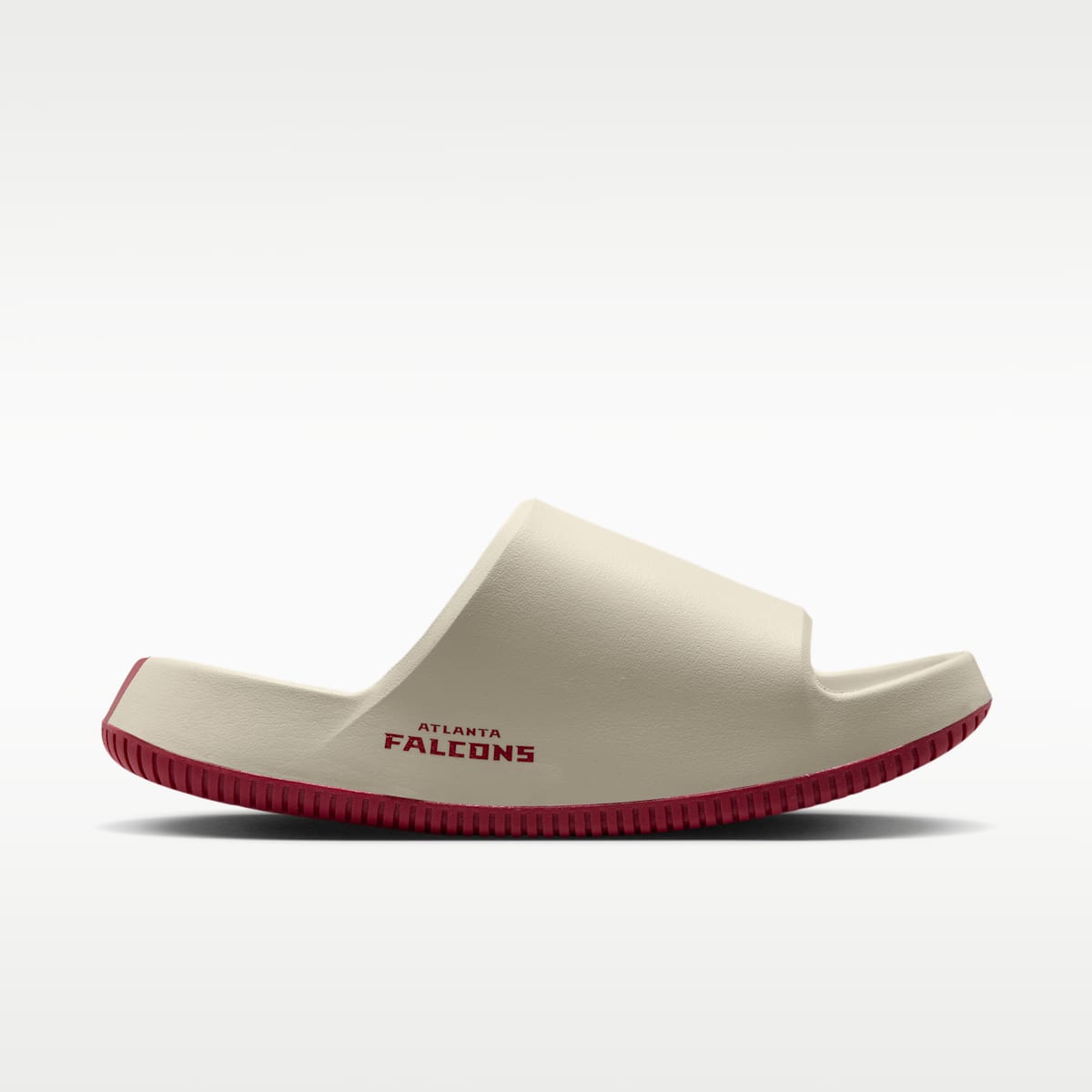 Nike Calm (Atlanta Falcons) Men's NFL Slides - Sail/Black/Gym Red - Image 4