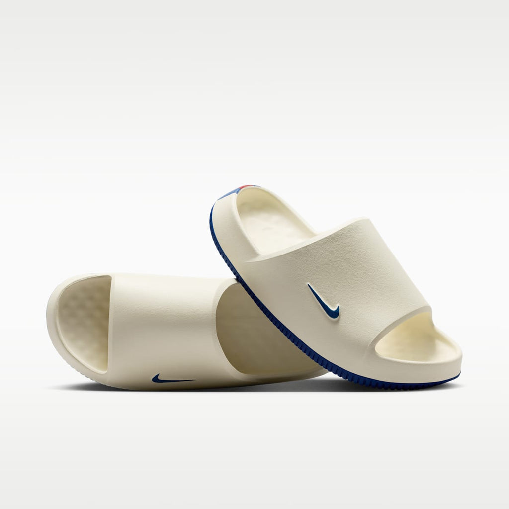 Nike Calm (New York Giants) Men's NFL Slides - Sail/Gym Red/Rush Blue - Image 1