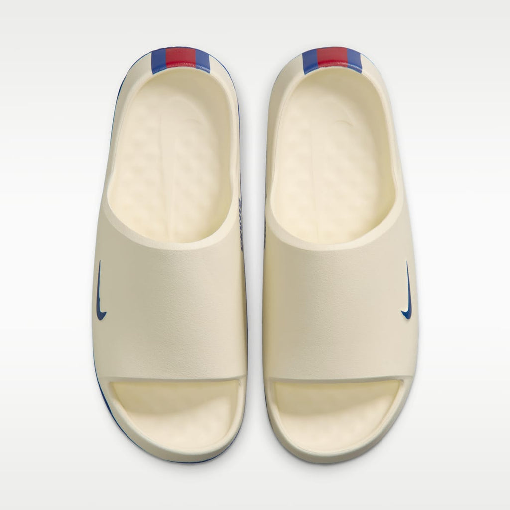 Nike Calm (New York Giants) Men's NFL Slides - Sail/Gym Red/Rush Blue - Image 5