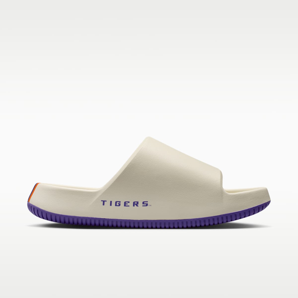 Nike Calm (LSU) Men's College Slides - Sail/Sail/Court Purple - Image 4