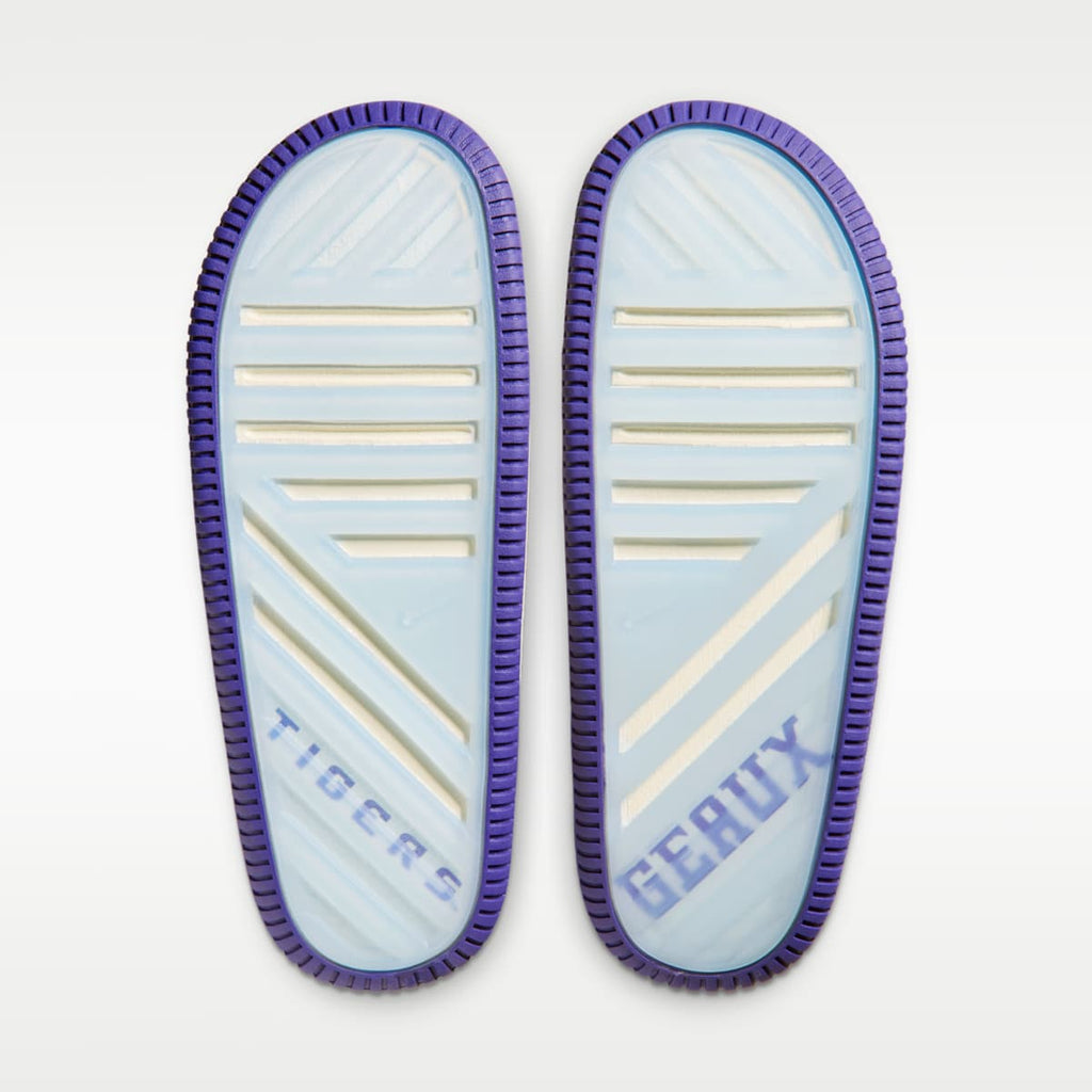 Nike Calm (LSU) Men's College Slides - Sail/Sail/Court Purple - Image 7