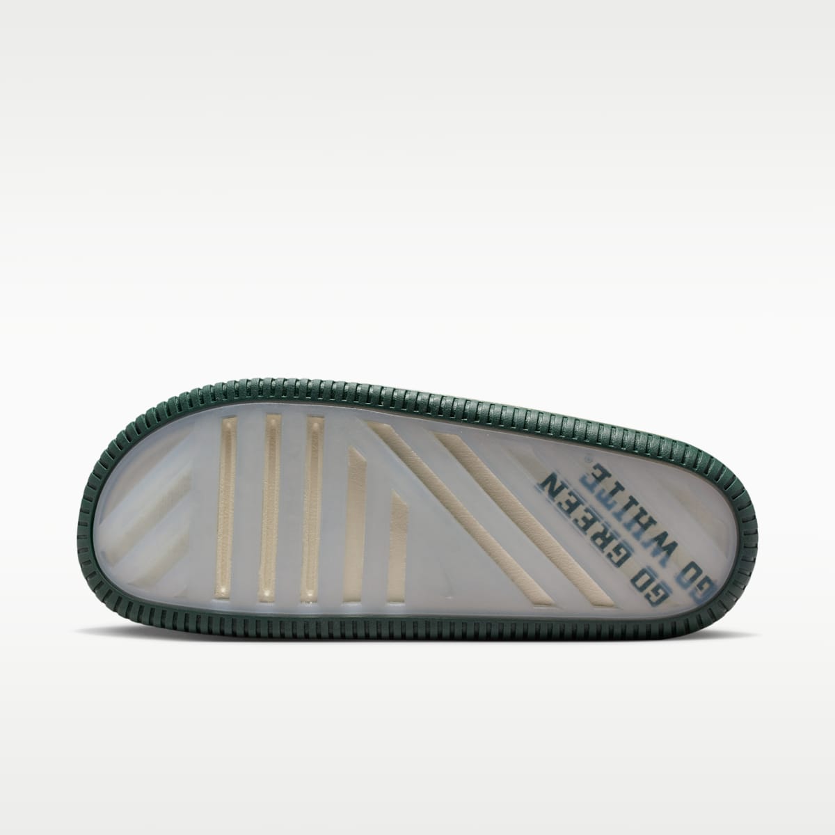 Nike Calm (Michigan State) Men's College Slides - Sail/Sail/Pro Green - Image 3