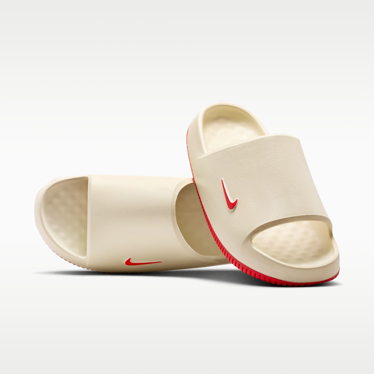 Nike Calm (Ohio State) Men's College Slides - Sail/Sail/University Red - Image 1